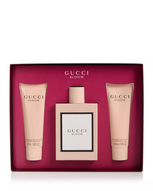 Bloom Eau de Parfum for Women, Body Lotion and Shower Gel Trio Gift Set