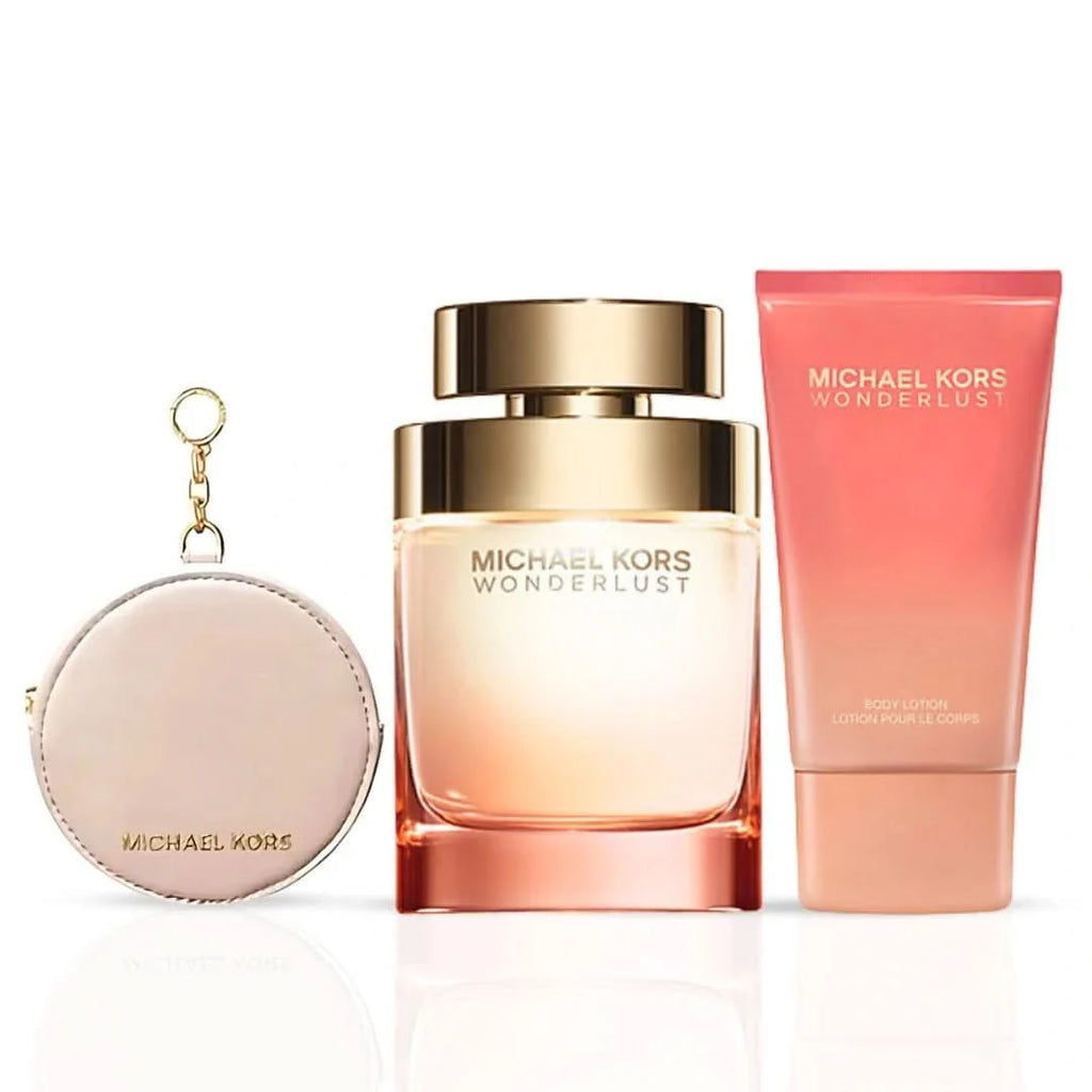 Set de regalo Wonderlust de Michael Kors: Eau de Parfum de 100 ml + Loción corporal de 100 ml + Monedero