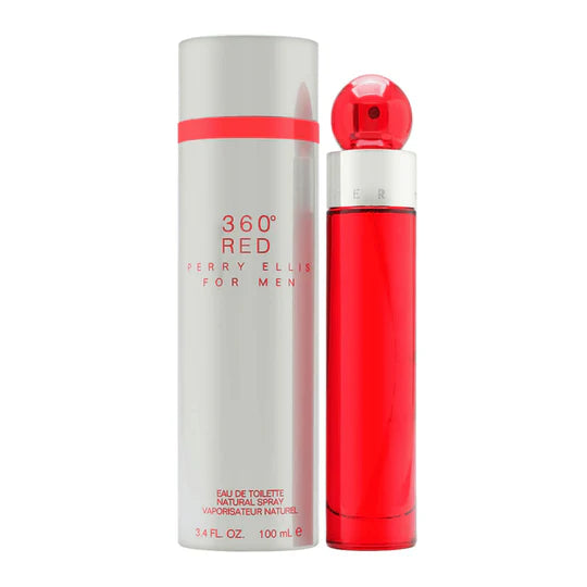 Perry Ellis 360 Rojo Eau de Toilette en spray para hombre de 96 ml (3.4 oz)