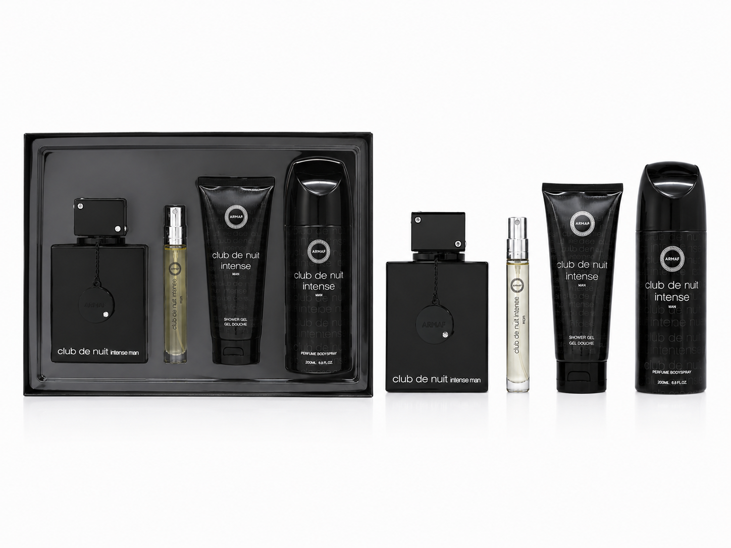 Set Armaf Club de Nuit Intense Man 4 Piezas Hombre EDT + Body Spray + Shower Gel + Travel Spray