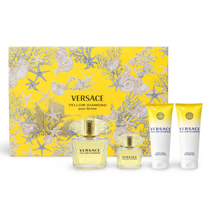 Gift Set Yellow Diamond by Versace for Women 4 pc